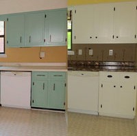 Shaker Kitchen Cabinet Update – before and after