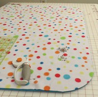 Rounded corners for fleece blanket
