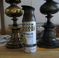 Lamp Update with Rustoleum Oiled Bronze Spray Paint