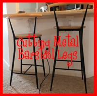 Cutting metal bar stool legs