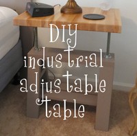 DIY Industrial adjustable bedside tables