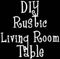 DIY rustic living room table