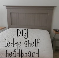 DIY ledge shelf Headboard