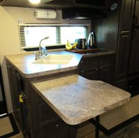 Counter top extension for travel trailer